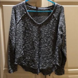 AE SOFT PLUSH WAFFLE LONG SWEATSHIRT M
